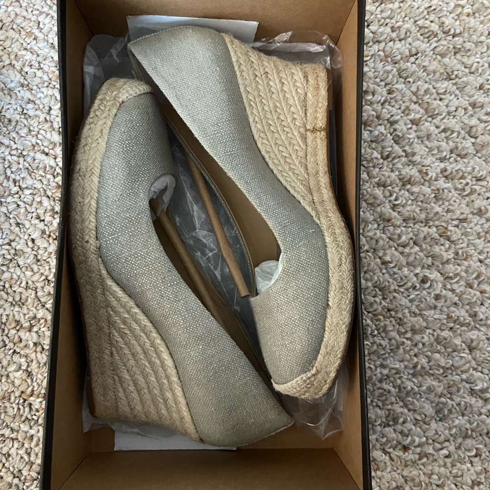 J Crew Silver Espadrilles